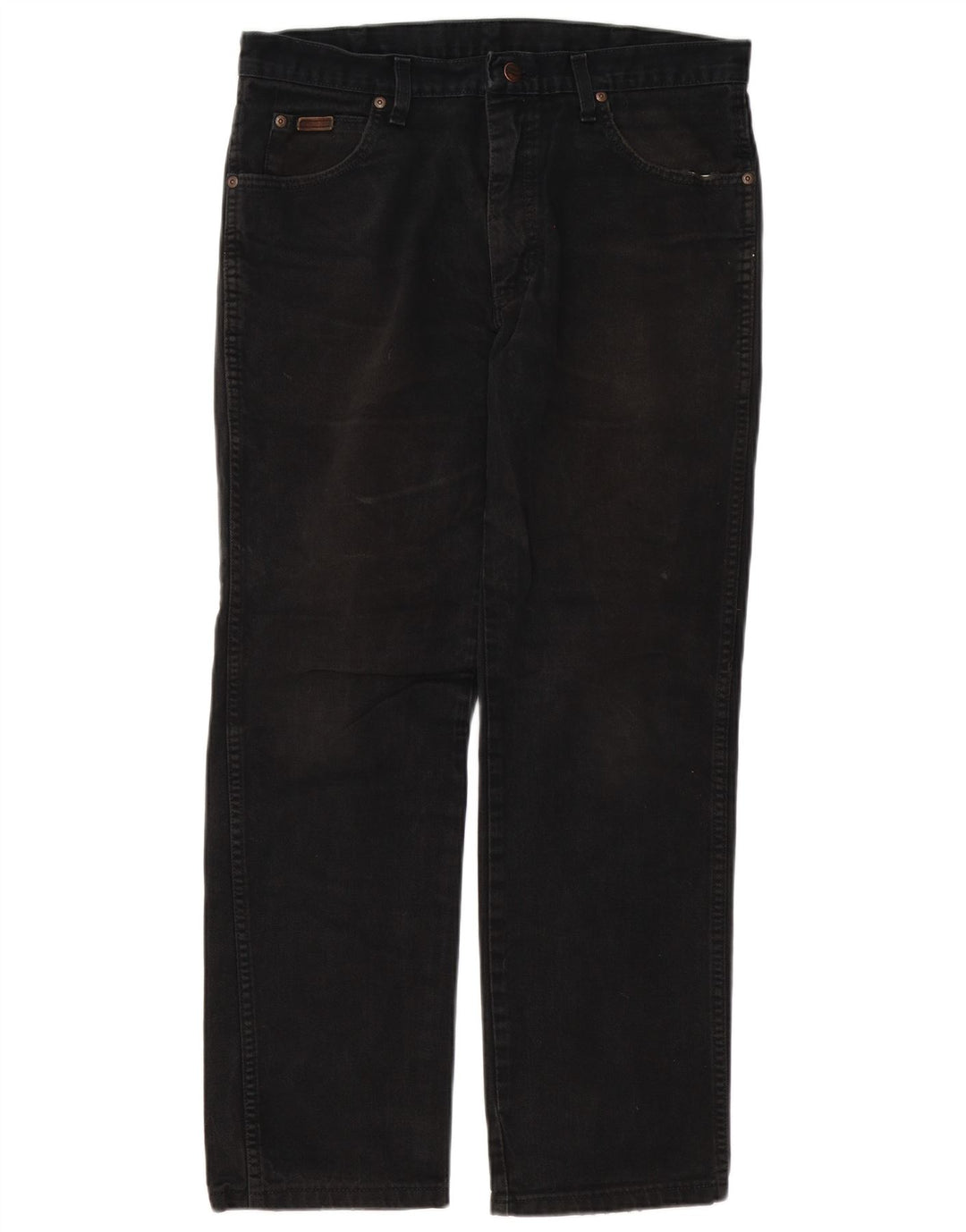 Wrangler Mens Texas Straight Jeans W34 L27 Black Cotton