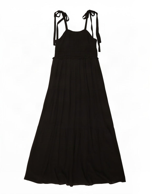 Zara Womens Sleeveless Maxi Dress UK 18 XL Black Viscose