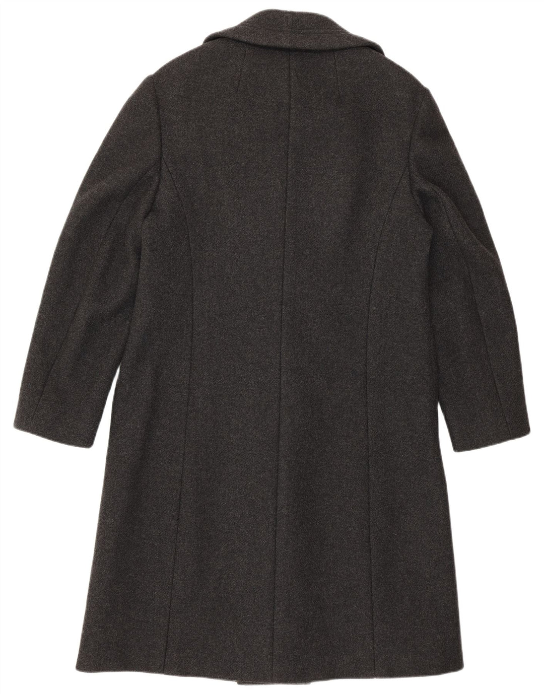 Vintage Womens Double Breasted Coat IT 46 Large Grey Lambswool