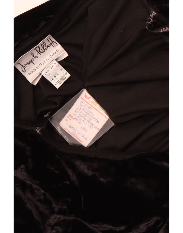 JOSEPH RIBKOFF Womens Velour Trumpet Skirt UK 14 Large W30 Black Polyester