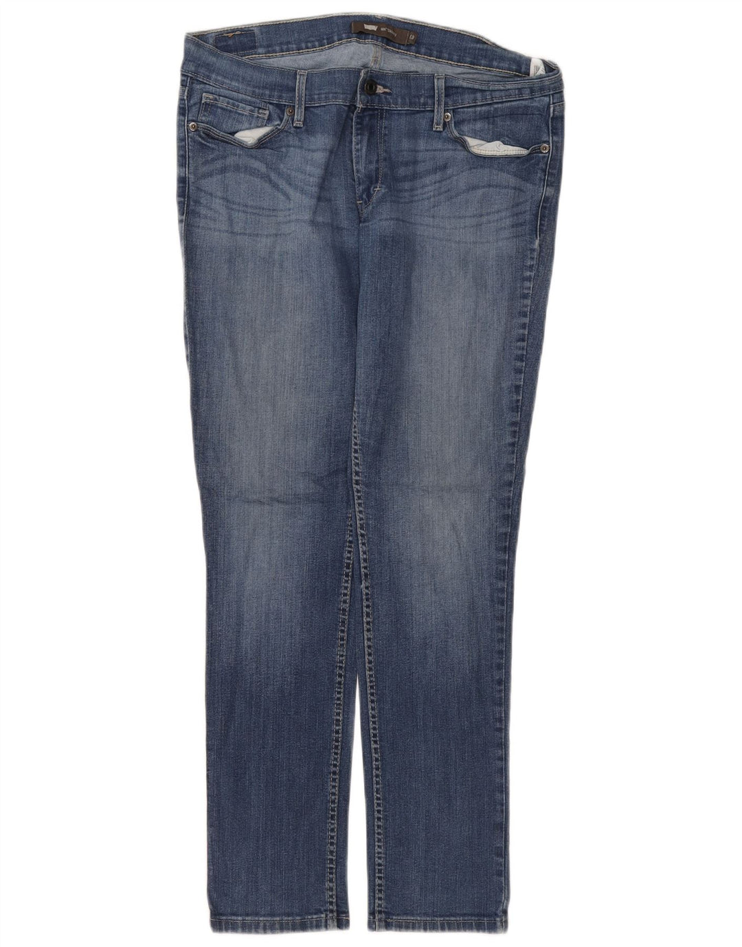 LEVI'S Womens 524 Skinny Jeans W31 L32 Blue Cotton