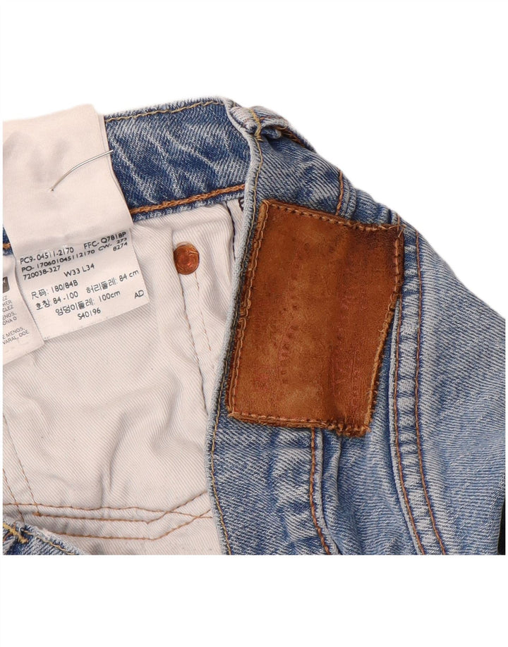 Levi's Womens Slim Jeans W33 L32 Blue Cotton