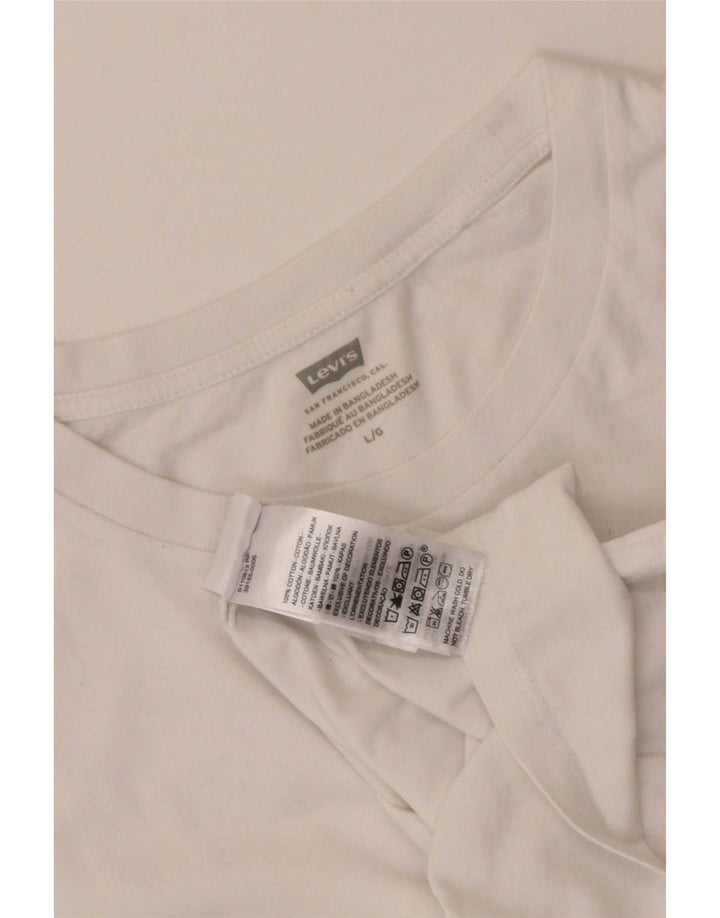 Levi's Womens T-Shirt Top UK 16 Large White Cotton