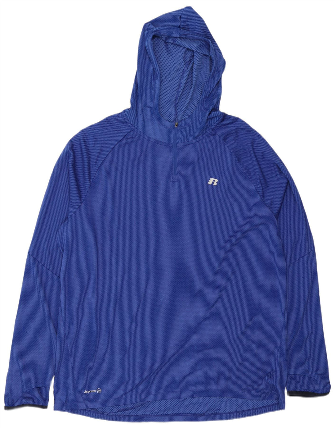 Russell Athletic Mens Dri-Power Hooded Pullover Tracksuit Top XL Navy Blue