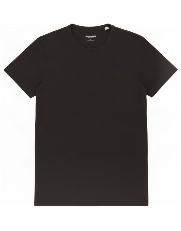 Jack & Jones Mens T-Shirt Top Large Black Cotton