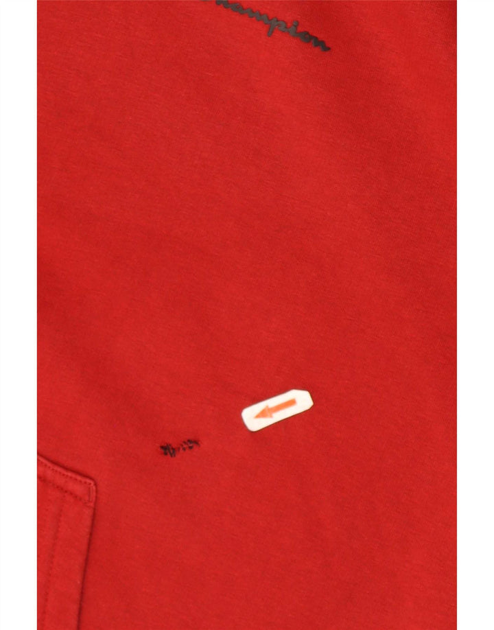 Champion Mens Hoodie Jumper Large Red