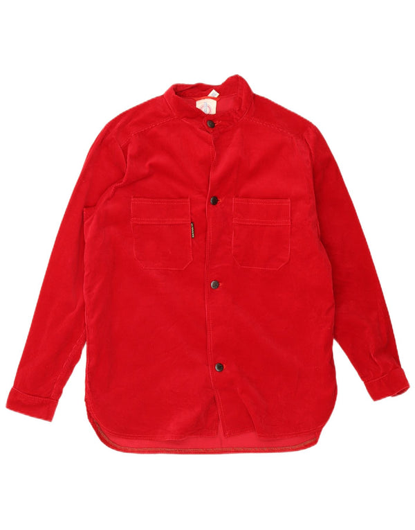 Vintage Mens Corduroy Shirt Small Red
