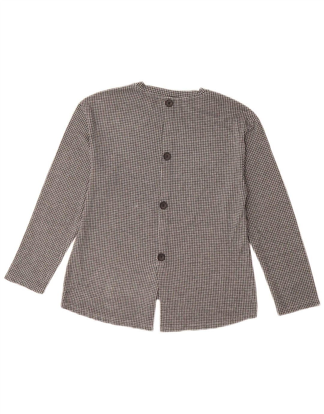 Zara Womens Long Sleeve Blouse Top UK 12 Medium Black Check