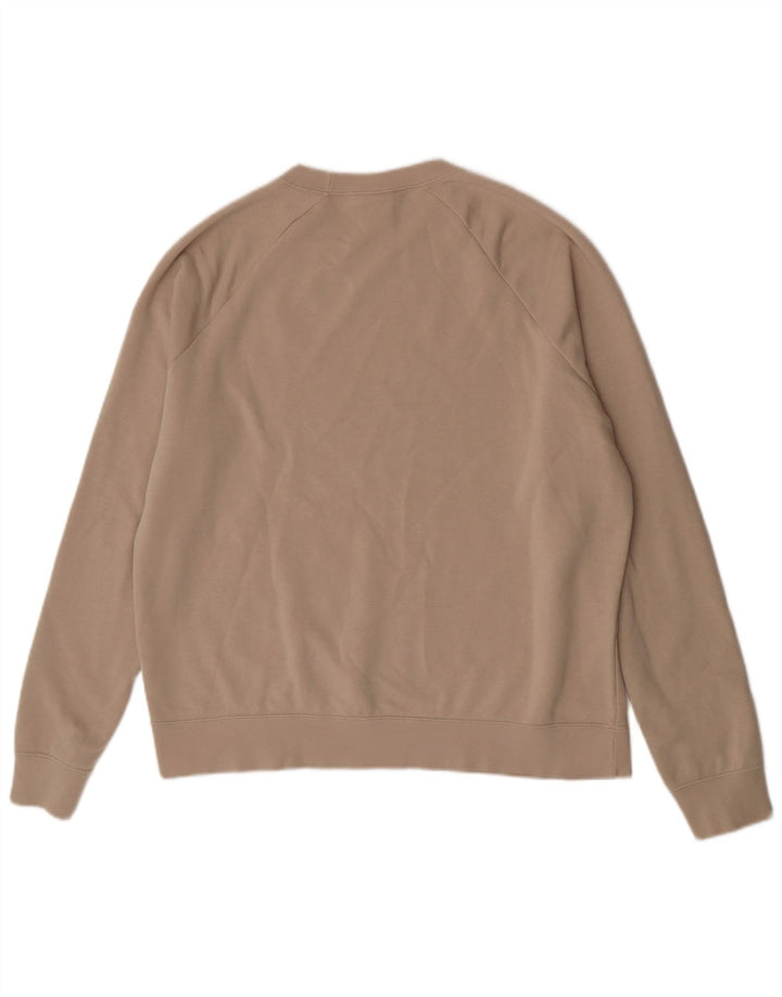 Nike Womens Oversized Sweatshirt Jumper UK 18 XL Beige Cotton