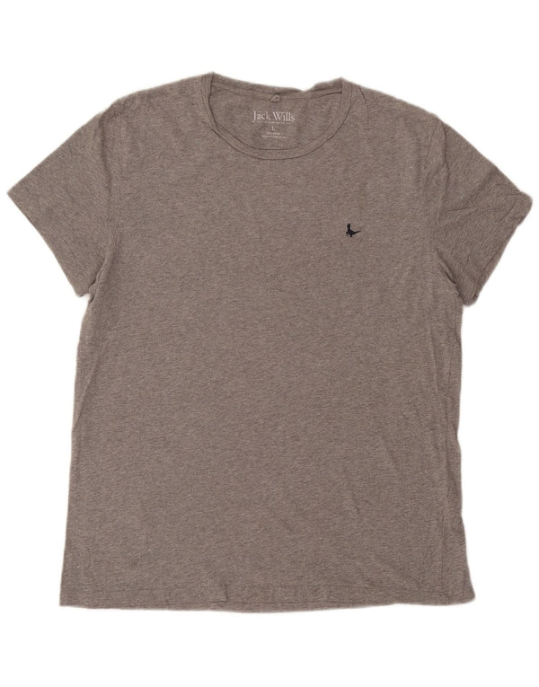 Jack Wills Mens T-Shirt Top Large Grey Flecked Cotton