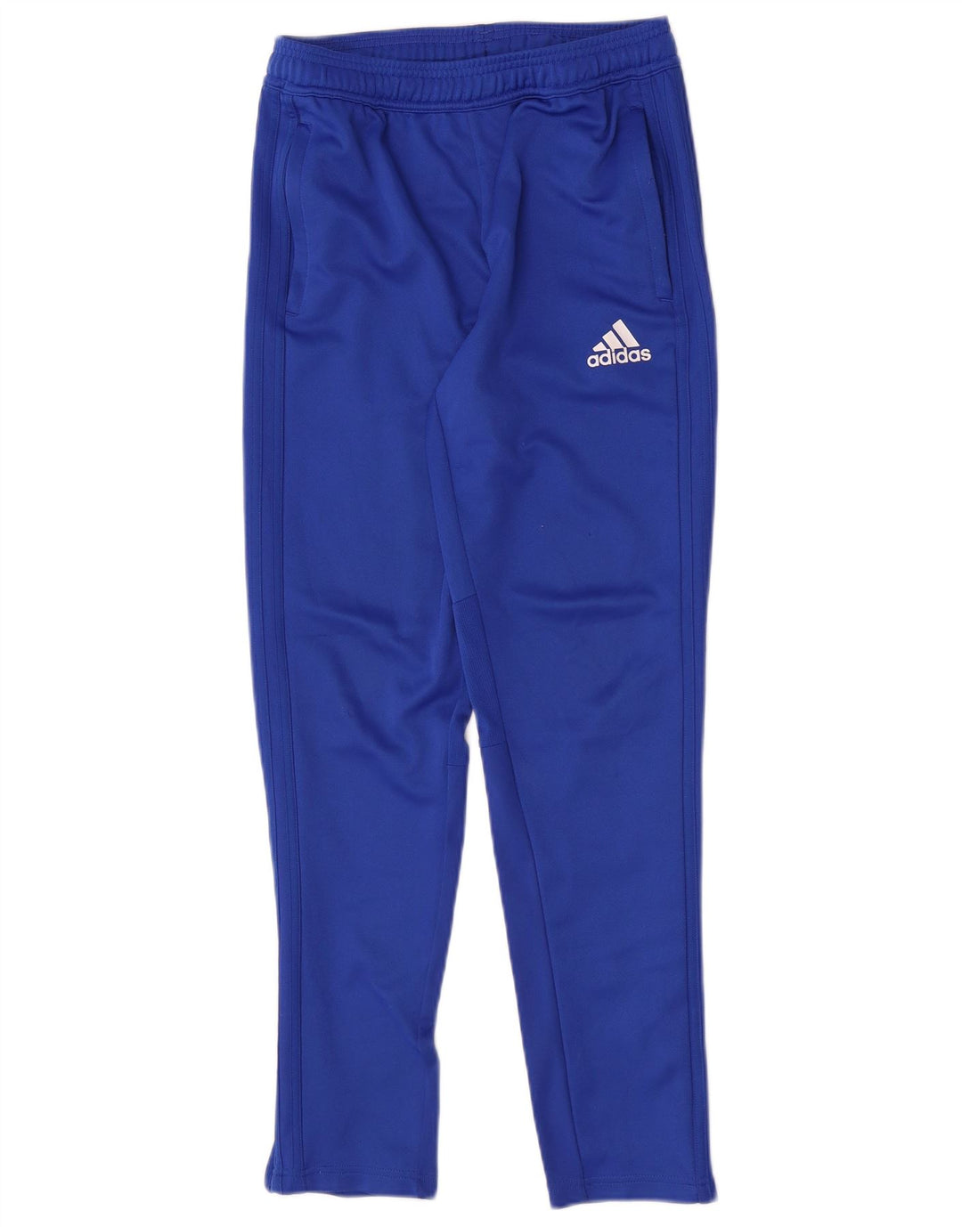 Adidas Boys Slim Fit Tracksuit Trousers 13-14 Years  Blue Polyester