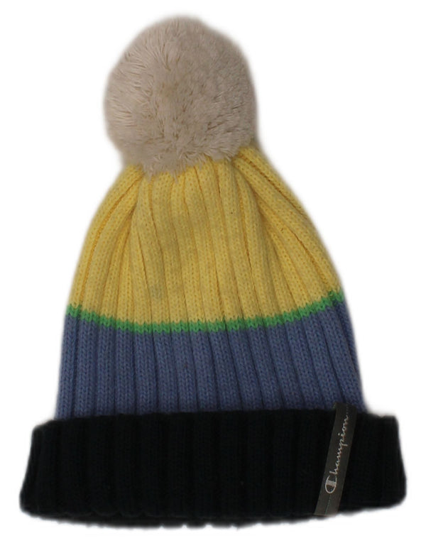 Champion Mens Knit Bobble Hat One Size Multicoloured Striped Acrylic Winter