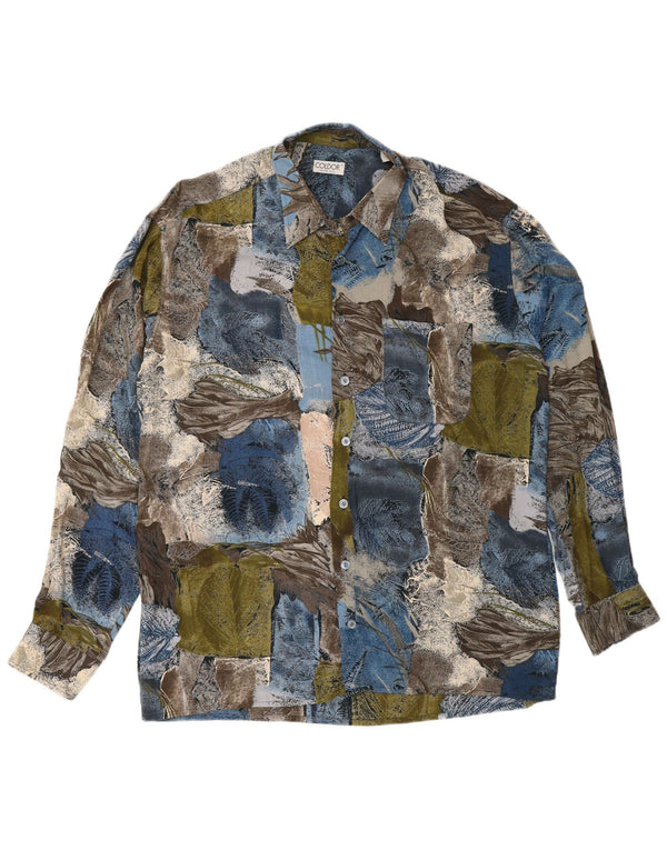 Coldor Mens Shirt Large Multicoloured Patchwork