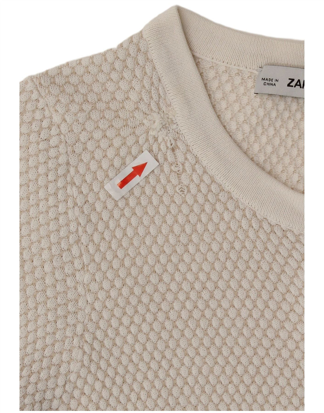 Zara Womens Cardigan Sweater UK 14 Large Beige Viscose