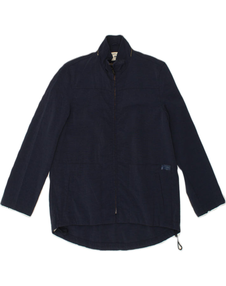 NAVIGARE Womens Rain Jacket UK 10 Small Navy Blue Polyamide | Vintage Navigare | Thrift | Second-Hand Navigare | Used Clothing | Messina Hembry 
