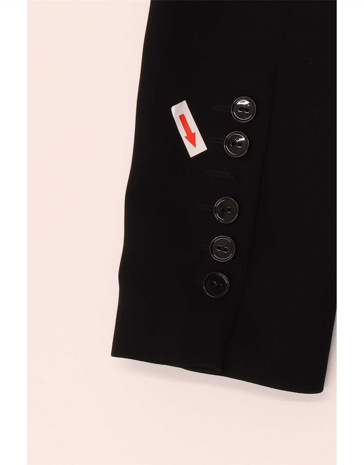 Zara Womens 1 Button Blazer Jacket EU 36 XS Black