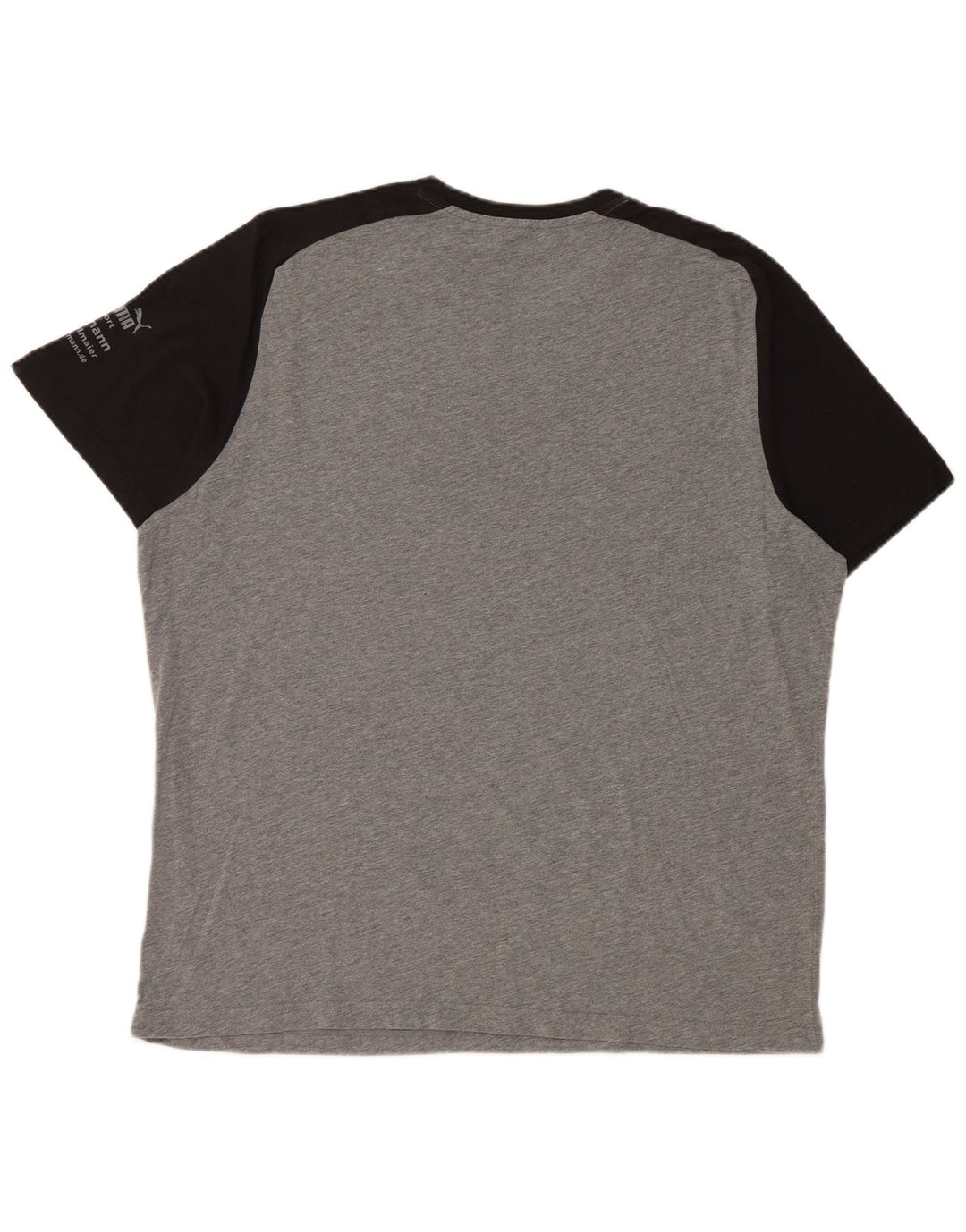 PUMA Mens Graphic T-Shirt Top XL Grey Colourblock