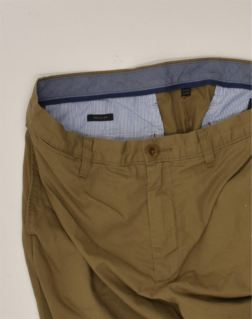 J. CREW Mens Straight Regular Chino Trousers W32 L32 Khaki Cotton | Vintage J. Crew | Thrift | Second-Hand J. Crew | Used Clothing | Messina Hembry 