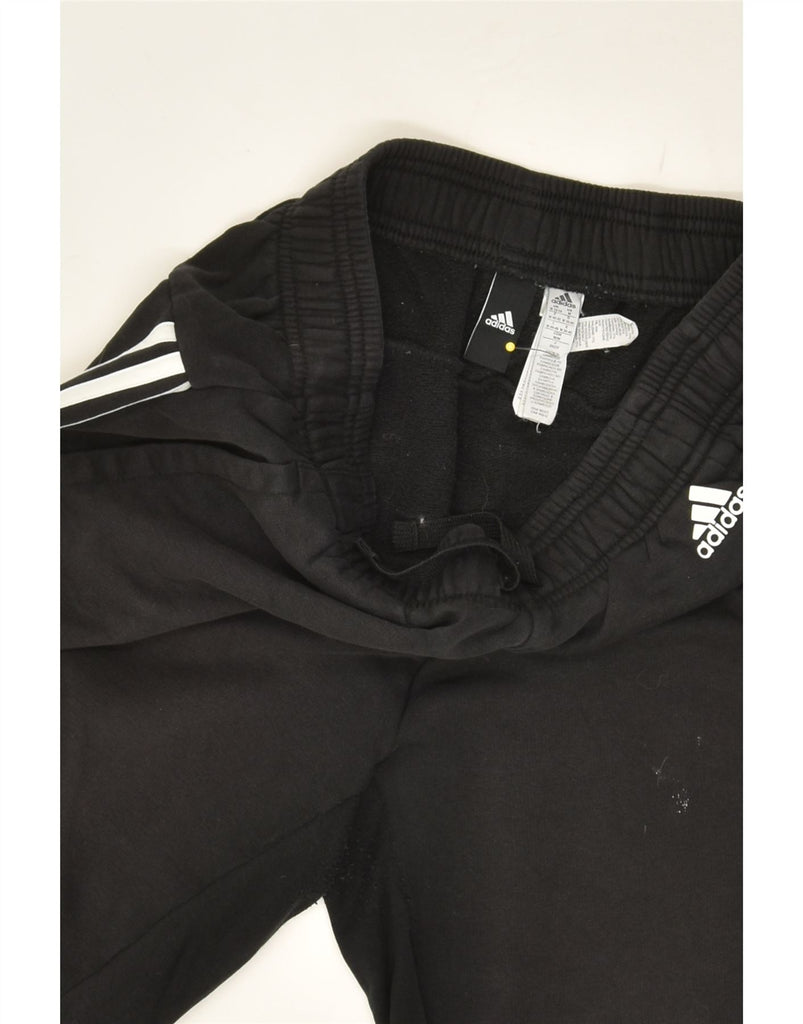 ADIDAS Womens Tracksuit Trousers Joggers UK 12/14 Medium Black Cotton | Vintage Adidas | Thrift | Second-Hand Adidas | Used Clothing | Messina Hembry 