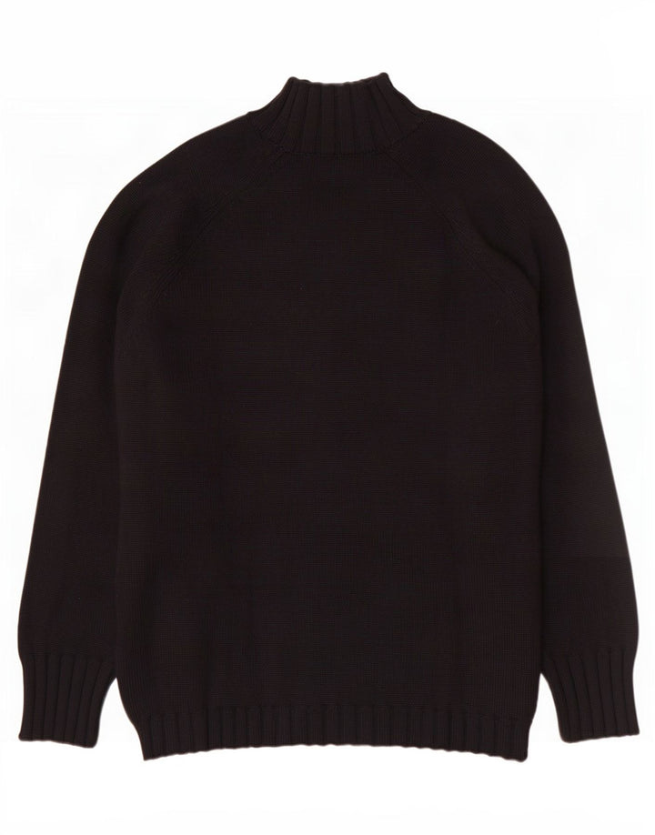 Trussardi Jeans Mens Turtle Neck Jumper Sweater Large Black Wool