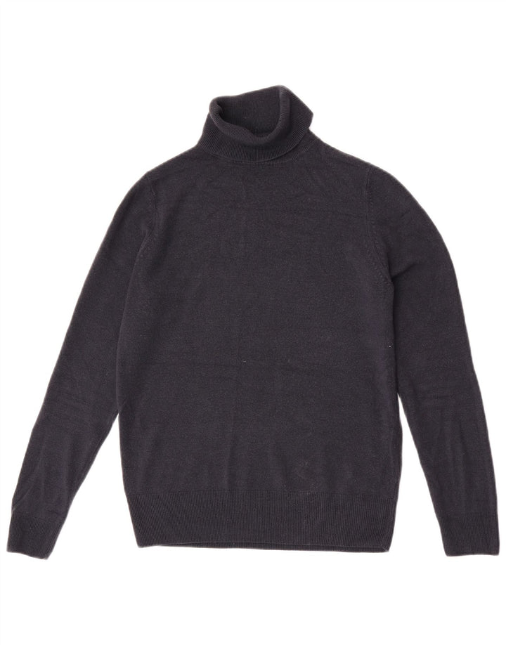 Marks & Spencer Womens Roll Neck Jumper Sweater UK 10 Small Navy Blue