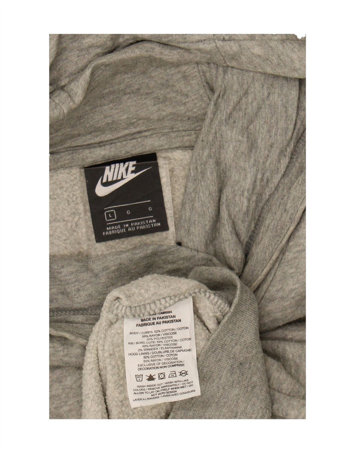 NIKE Mens Hoodie Jumper Large Grey Cotton Vintage Nike and Second-Hand Nike from Messina Hembry 