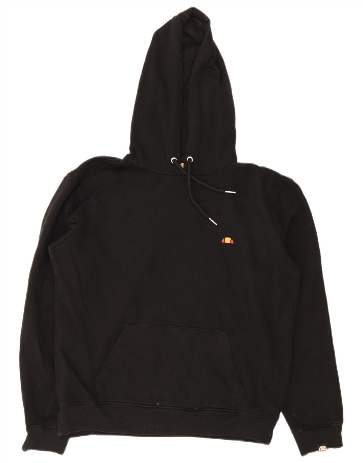 Ellesse Womens Hoodie Jumper UK 12 Medium Black Cotton