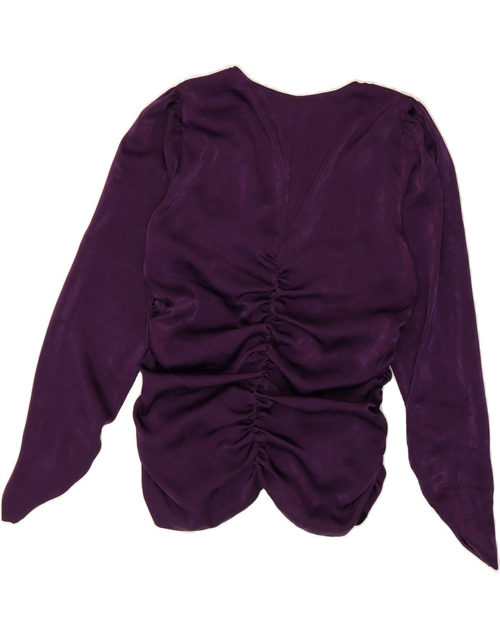 DKNY Womens Long Sleeve Blouse Top UK 14 Medium Purple Vintage Dkny and Second-Hand Dkny from Messina Hembry 