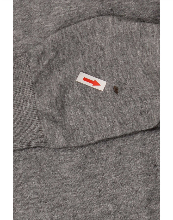 Zara Mens Crew Neck Jumper Sweater Small Grey Viscose