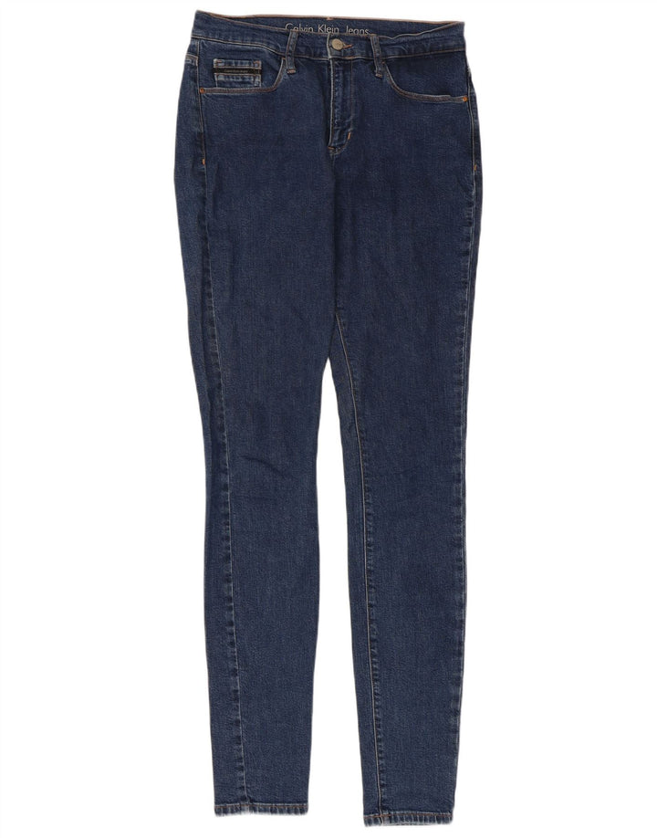 CALVIN KLEIN Womens Skinny Jeans W29 L34 Navy Blue