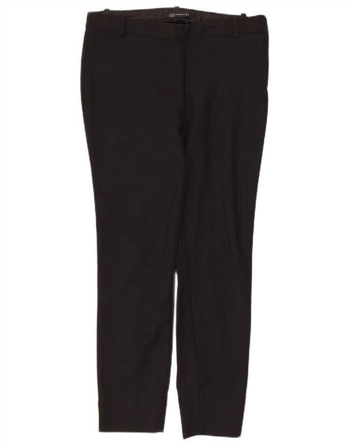 Zara Womens Slim Casual Trousers Medium W32 L26 Black