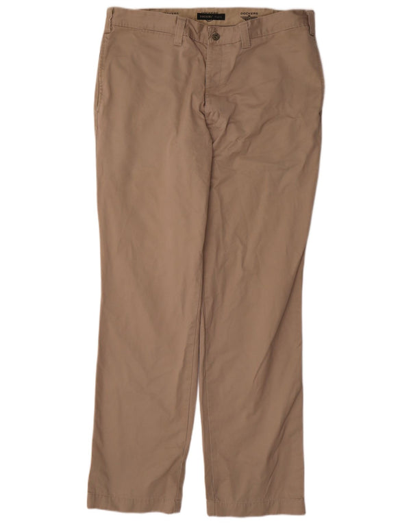 DOCKERS Mens Khakis Straight Chino Trousers W38 L34  Beige