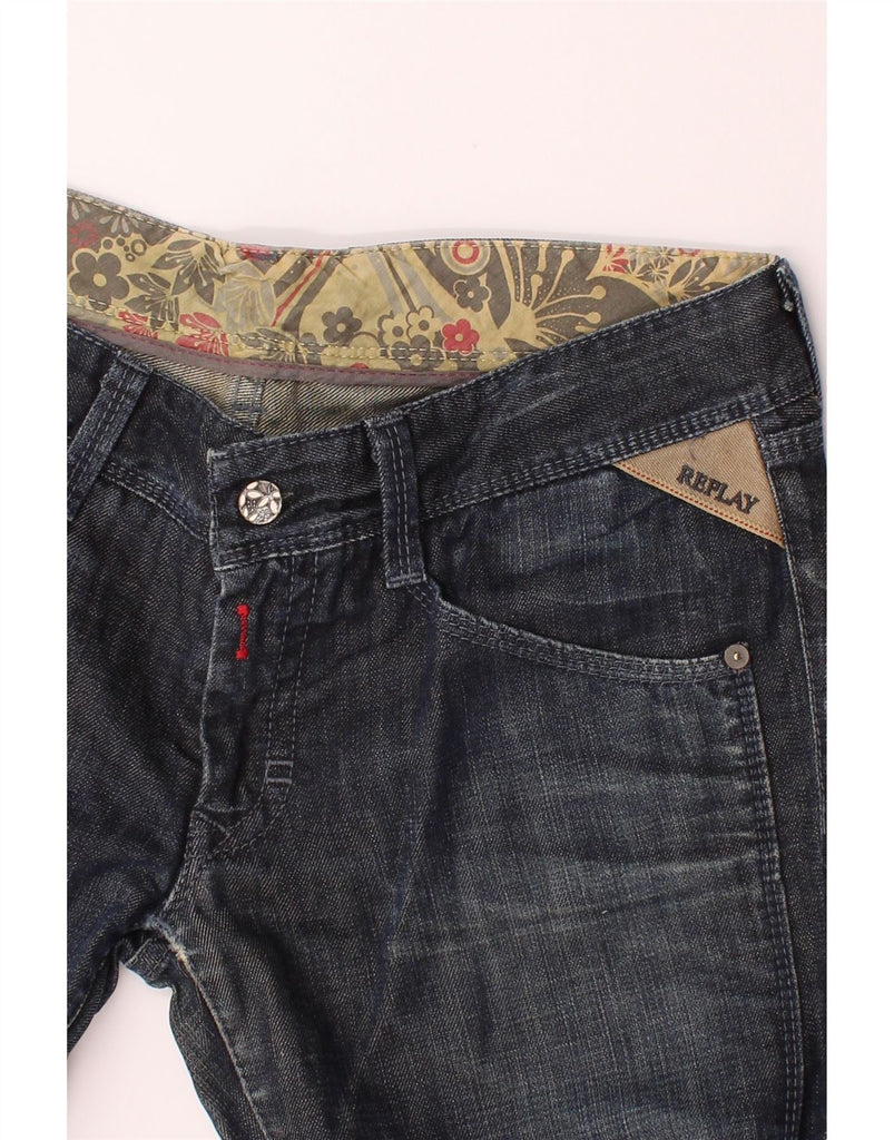 REPLAY Womens Straight Jeans W31 L32 Navy Blue Cotton Vintage Replay and Second-Hand Replay from Messina Hembry 
