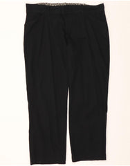 LEE Womens Natural Fit Straight Casual Trousers US 22 3XL W44 L32 Black