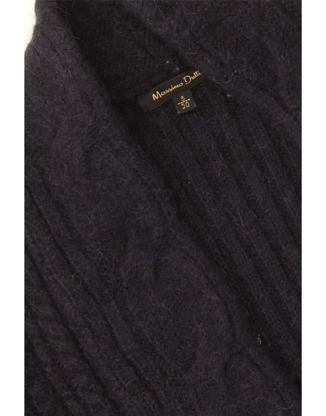 Massimo Dutti Womens Open Cardigan Sweater UK 10 Small Navy Blue