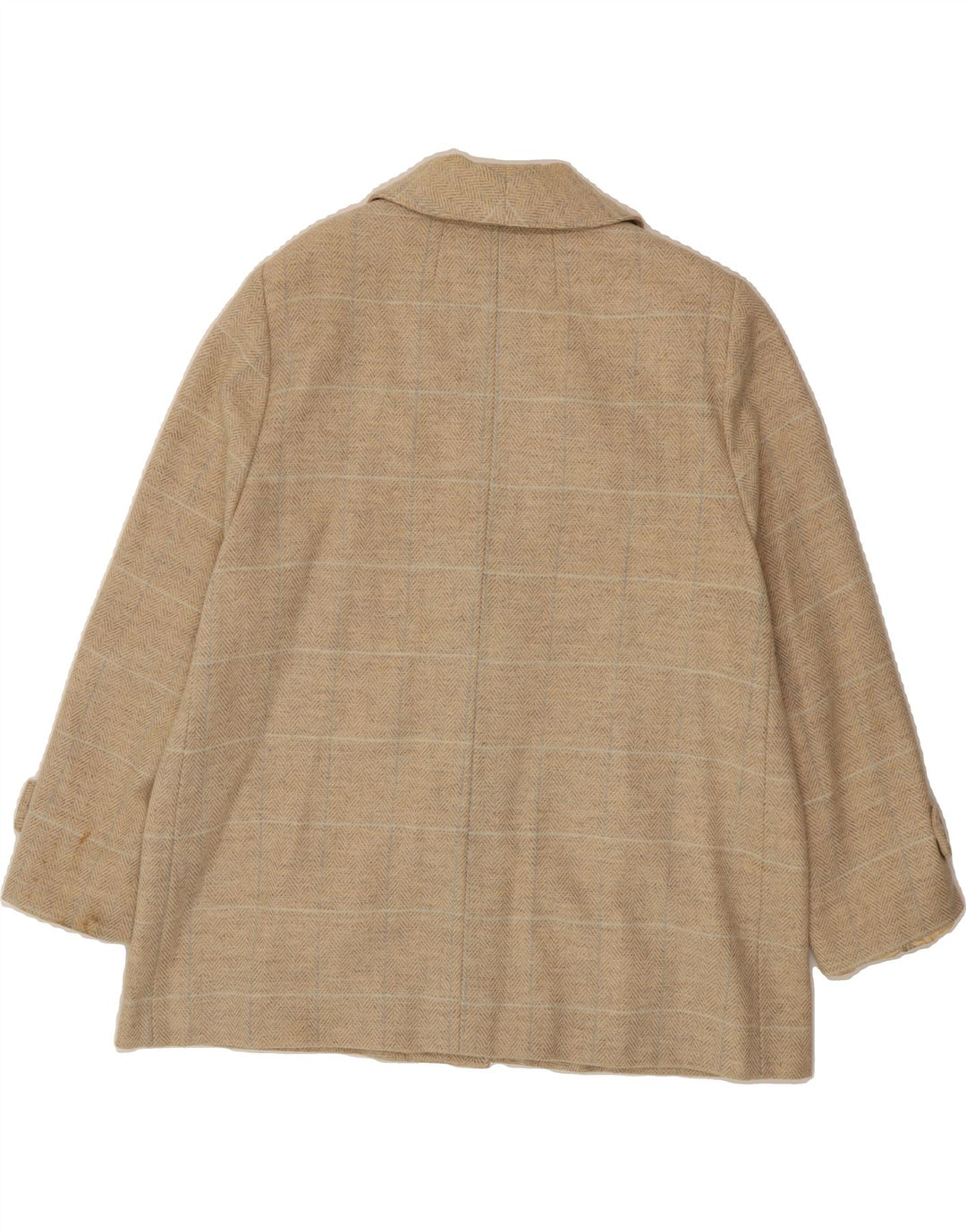 LUCIANO SOPRANI Womens 2 Button Blazer Jacket UK 18 XL Beige Check Vintage Luciano Soprani and Second-Hand Luciano Soprani from Messina Hembry 