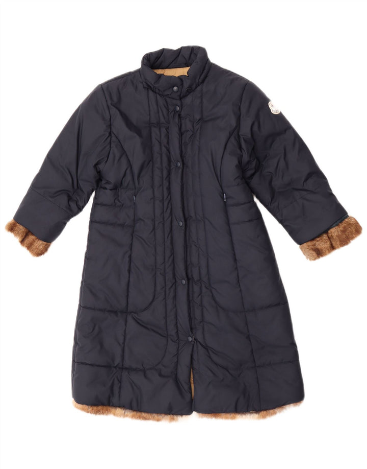 Moncler Girls Padded Coat 5-6 Years Navy Blue Polyester