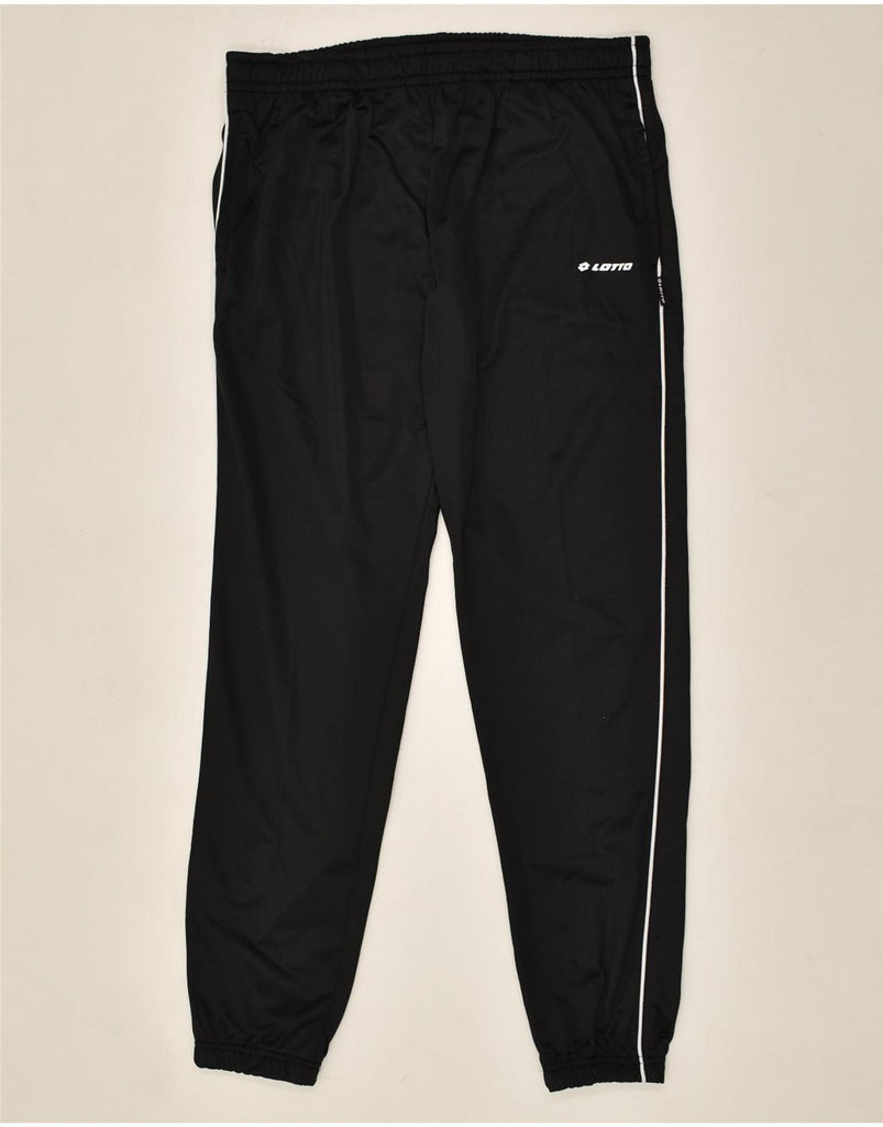 LOTTO Mens Tracksuit Trousers Joggers 2XL Black Polyester | Vintage Lotto | Thrift | Second-Hand Lotto | Used Clothing | Messina Hembry 