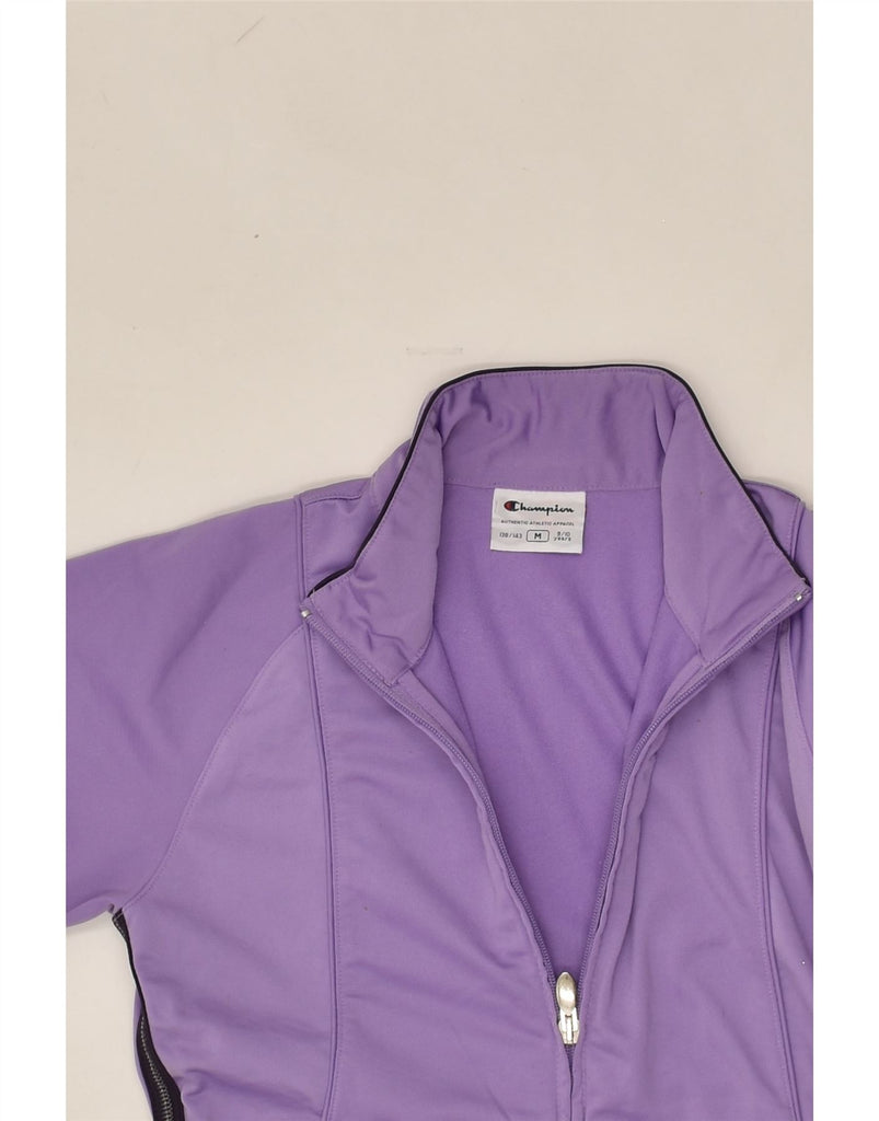 CHAMPION Girls Tracksuit Top Jacket 9-10 Years Medium   Purple Polyester | Vintage Champion | Thrift | Second-Hand Champion | Used Clothing | Messina Hembry 