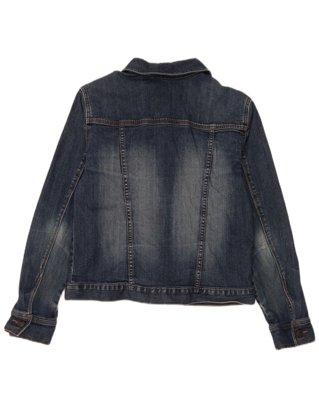 Eddie Bauer Womens Denim Jacket UK 14 Medium Blue Cotton