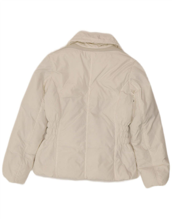 Geox Womens Respira Oversized Padded Jacket UK 6 XS White Polyester