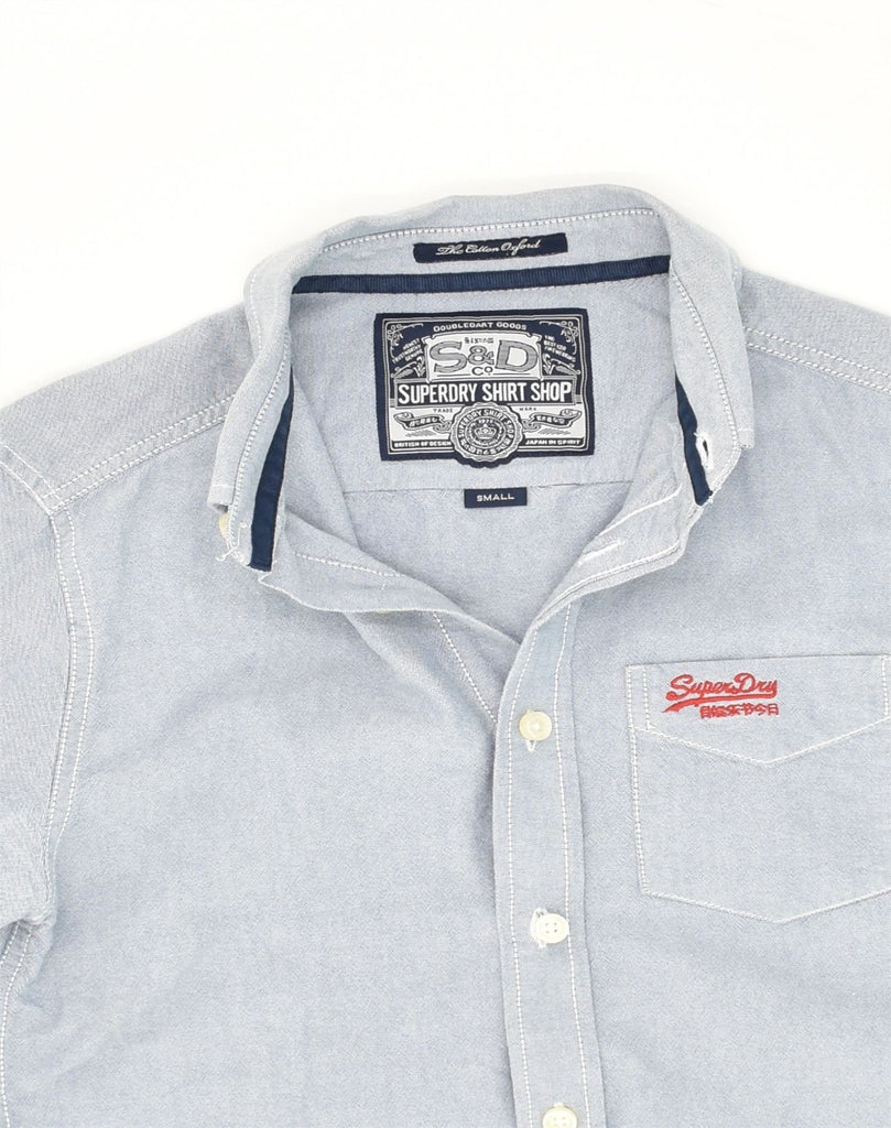 SUPERDRY Mens Shirt Small Grey Cotton | Vintage Superdry | Thrift | Second-Hand Superdry | Used Clothing | Messina Hembry 