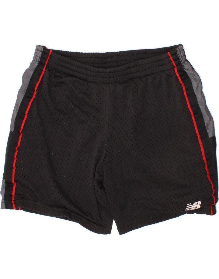 NEW BALANCE Boys Sport Shorts 5-6 Years Black Colourblock Polyester Vintage New Balance and Second-Hand New Balance from Messina Hembry 