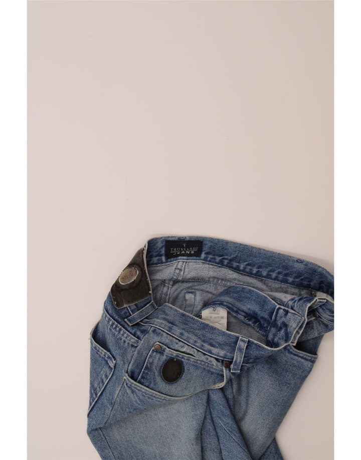 TRUSSARDI Mens Tapered Jeans W34 L30 Blue Cotton Vintage Trussardi and Second-Hand Trussardi from Messina Hembry 
