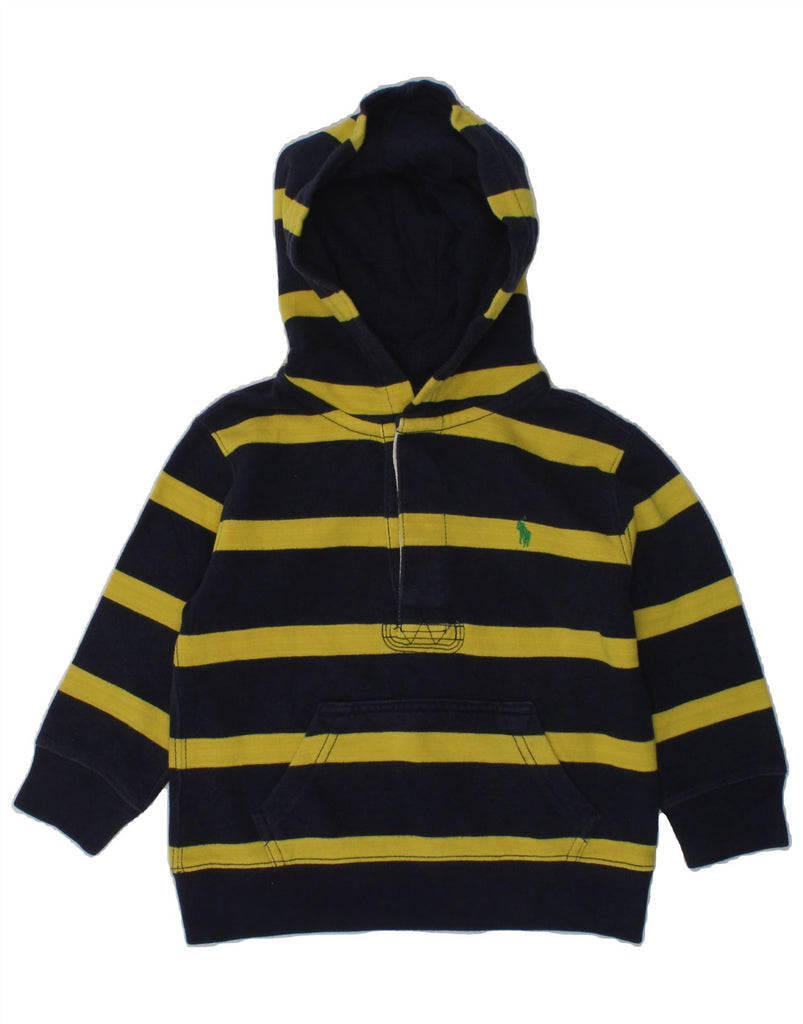 POLO RALPH LAUREN Baby Boys Hoodie Jumper 18-24 Months Navy Blue Striped | Vintage Polo Ralph Lauren | Thrift | Second-Hand Polo Ralph Lauren | Used Clothing | Messina Hembry 