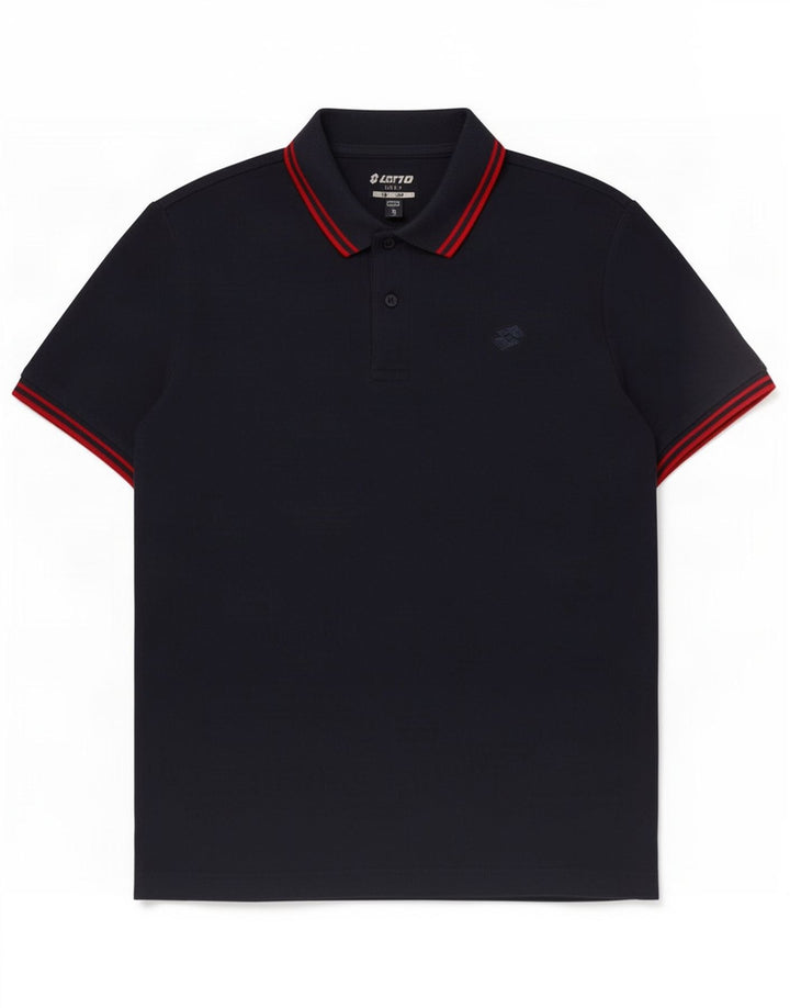 Lotto Mens Polo Shirt Medium Navy Blue Cotton