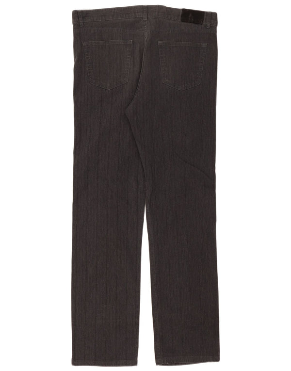 Zara Mens Straight Casual Trousers EU 48 XL W38 L34 Grey Pinstripe