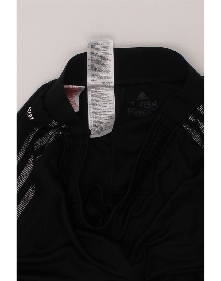 ADIDAS Boys Aeroready Tracksuit Trousers 13-14 Years  Black Polyester Vintage Adidas and Second-Hand Adidas from Messina Hembry 