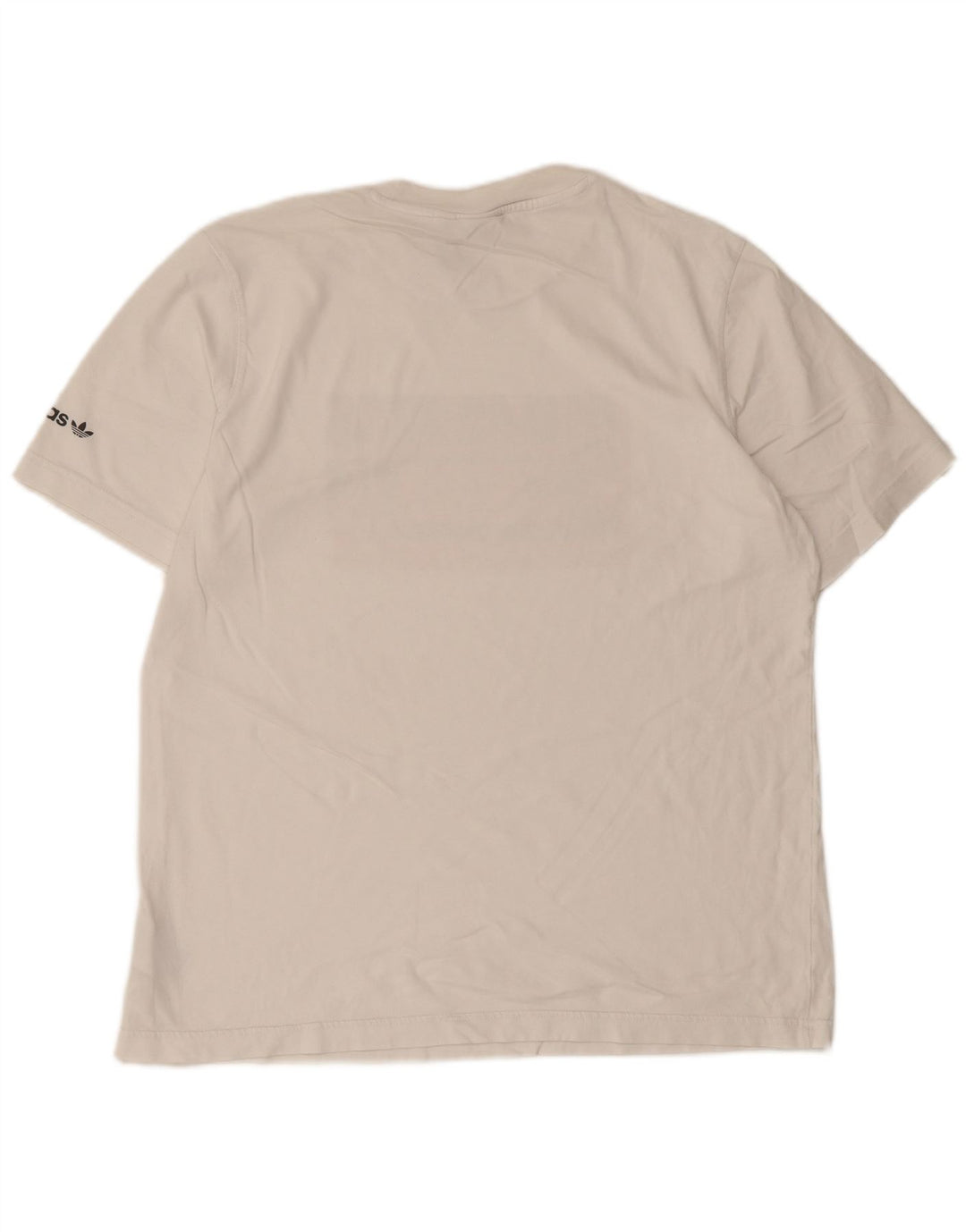 Adidas Mens Graphic T-Shirt Top Medium White Cotton