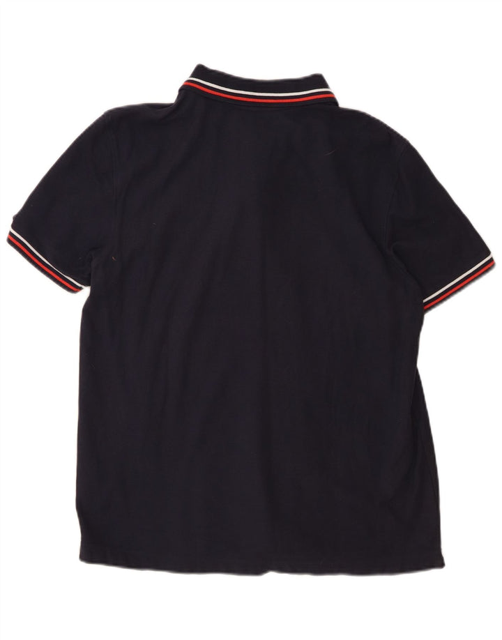 Lotto Mens Polo Shirt Medium Navy Blue Cotton